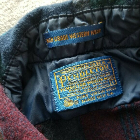 Pendleton High Grade Western Wear Womens Top Shirt Snap Button Plaid Wool - Picture 5 of 5